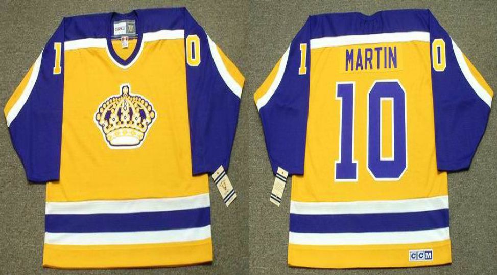 2019 Men Los Angeles Kings 10 Martin Yellow CCM NHL jerseys